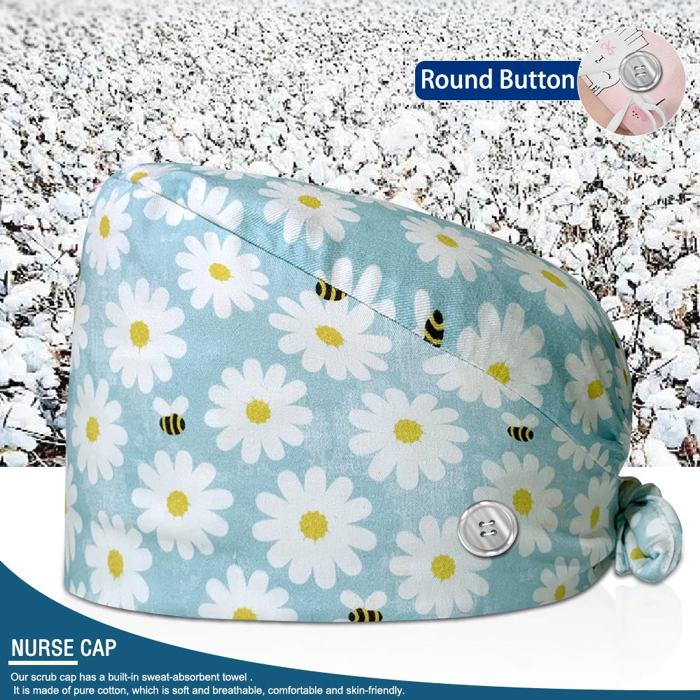 Pet Shop Surgical Cap Health Service Hat Doctor Work Caps Hospital Medical Scrubs Hat Cleaning Clinical Cap Nursing Head Hats