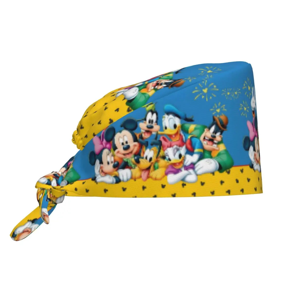 Custom Adjustable Cartoon M-micked Mouse Working Hat Leopard Print Surgical Hat Scrub Nursing Doctor Surgeon Cap for Chef