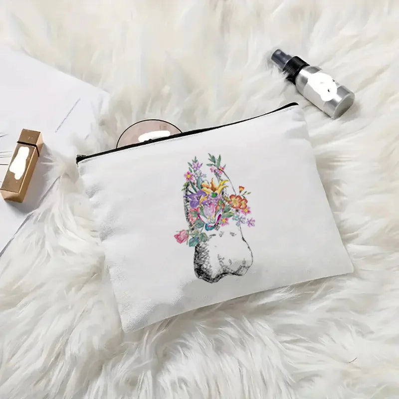 Tooth Dentist Printed Shoulder Bag, Reusable Foldable Shopping Tote Bag Lunch Box Bag Handbag with Wristlet Clutch Bag for Women