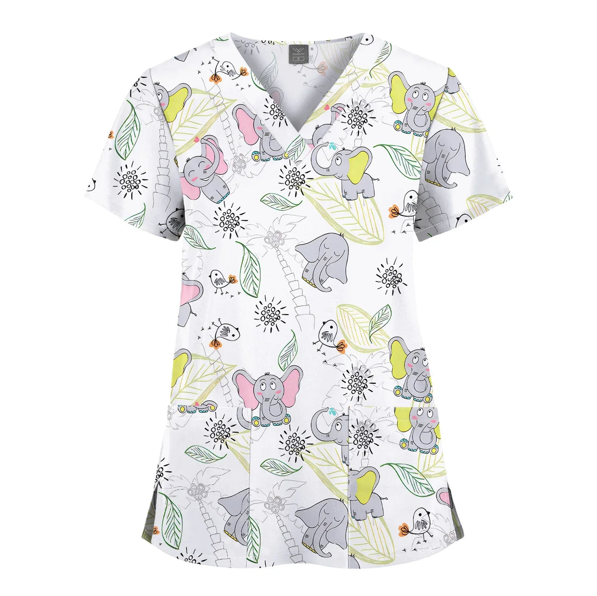 Shirts for Women Dental Clinic Veterinary Uniform Beauty Salon Pet Store Workwear Short Sleeved T-shirt Healthcare Scrubs Female