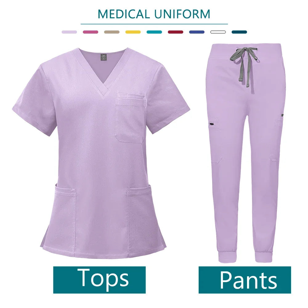 Customized Logo Nurses Uniforms Medical Scrubs High-quality Scrub Beauty Salon SPA Nursing Work Clothes Wholesale Price Workwear