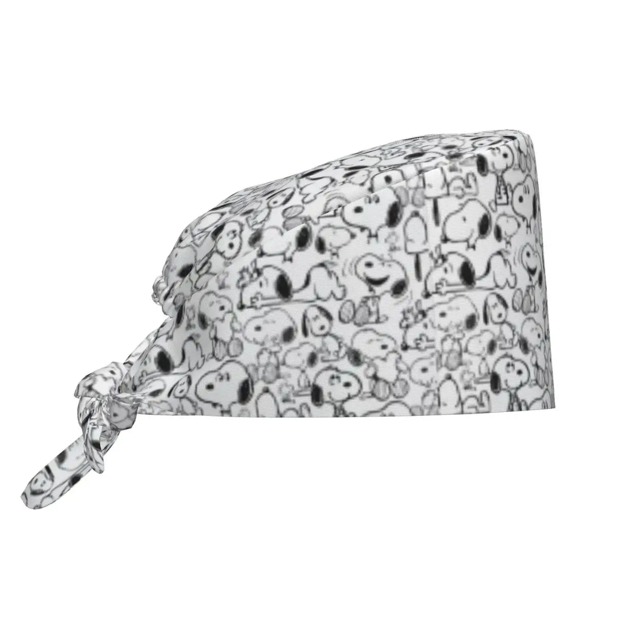 Snoopy Print Breathable Surgical Scrub Cap — Unisex Bouffant Hat