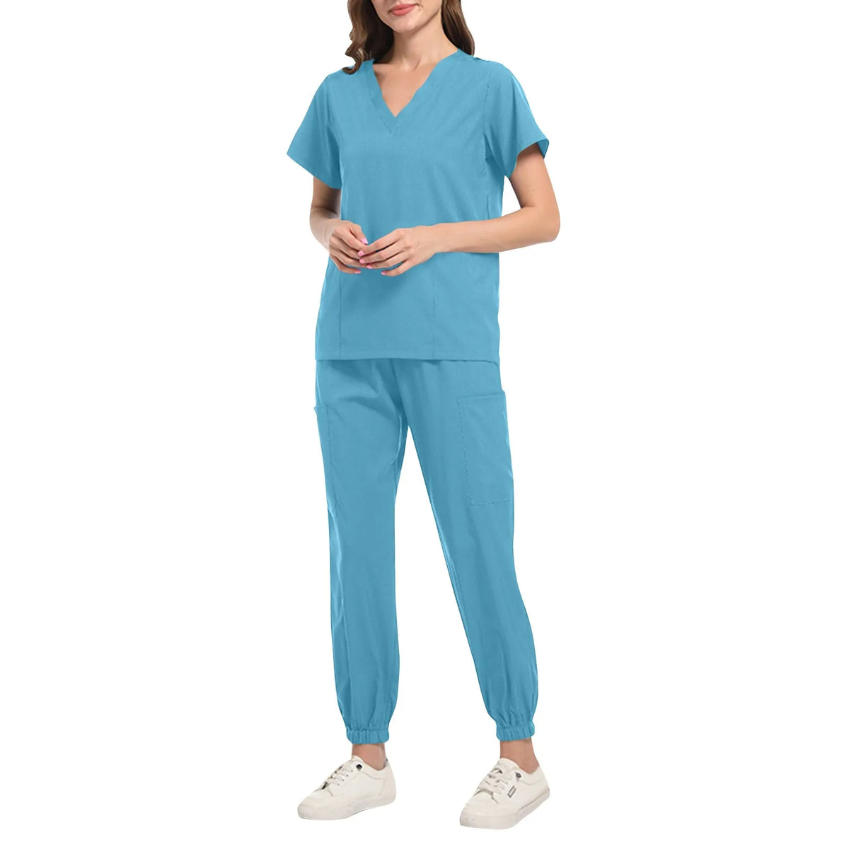 Unisex Doctor Medical Uniforms Men Women Nursing Clothes Beauty Costume Nursing Scrubs Sets Dentist Workwear Clinical Tops Pants