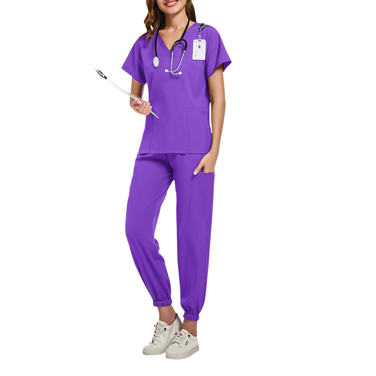 Unisex Doctor Medical Uniforms Men Women Nursing Clothes Beauty Costume Nursing Scrubs Sets Dentist Workwear Clinical Tops Pants