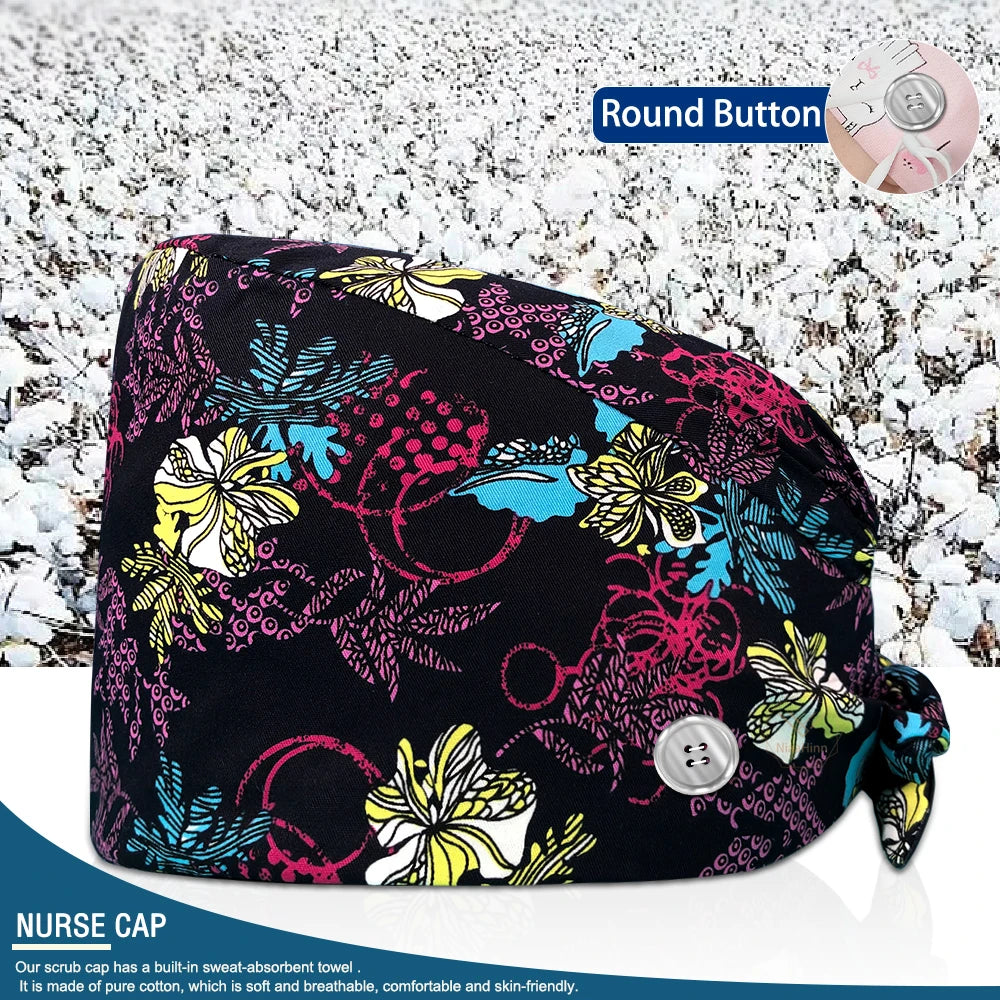 Pet Shop Surgical Cap Health Service Hat Doctor Work Caps Hospital Medical Scrubs Hat Cleaning Clinical Cap Nursing Head Hats