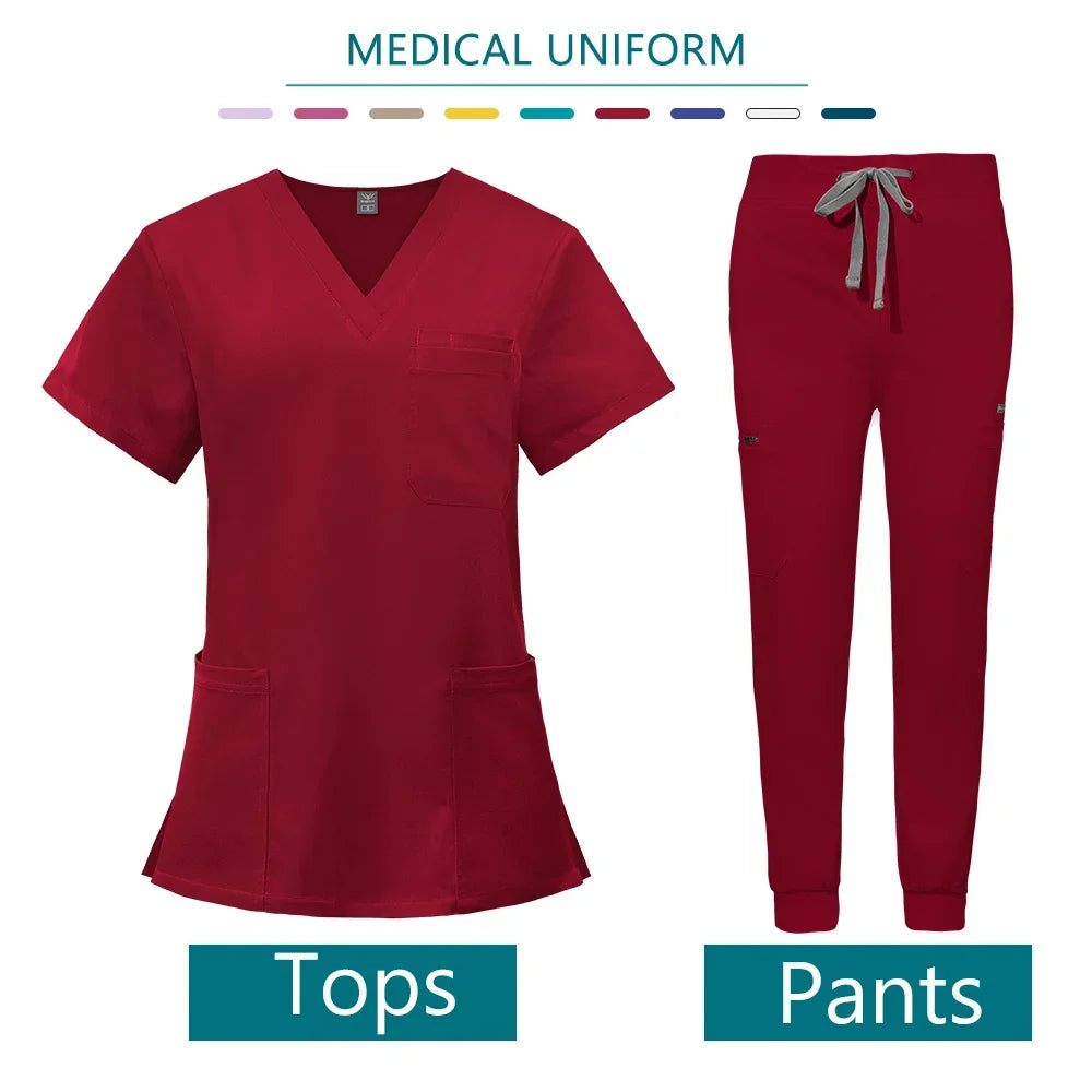 Customized Logo Nurses Uniforms Medical Scrubs High-quality Scrub Beauty Salon SPA Nursing Work Clothes Wholesale Price Workwear