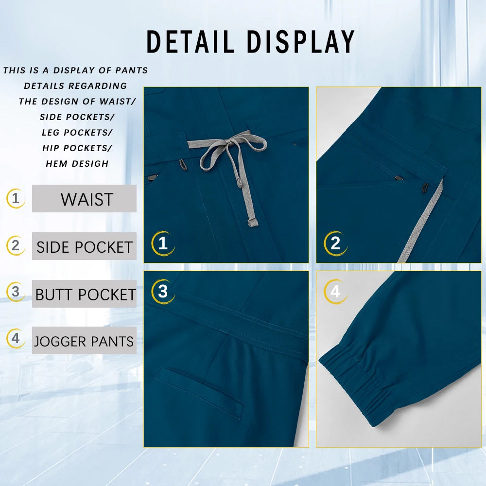 Beauty Uniforms Women Lab Coat Healthcare Medical Workwear Surgical Jumpsuits Clinical Overalls Hospital Doctor Nurse Unfiorms