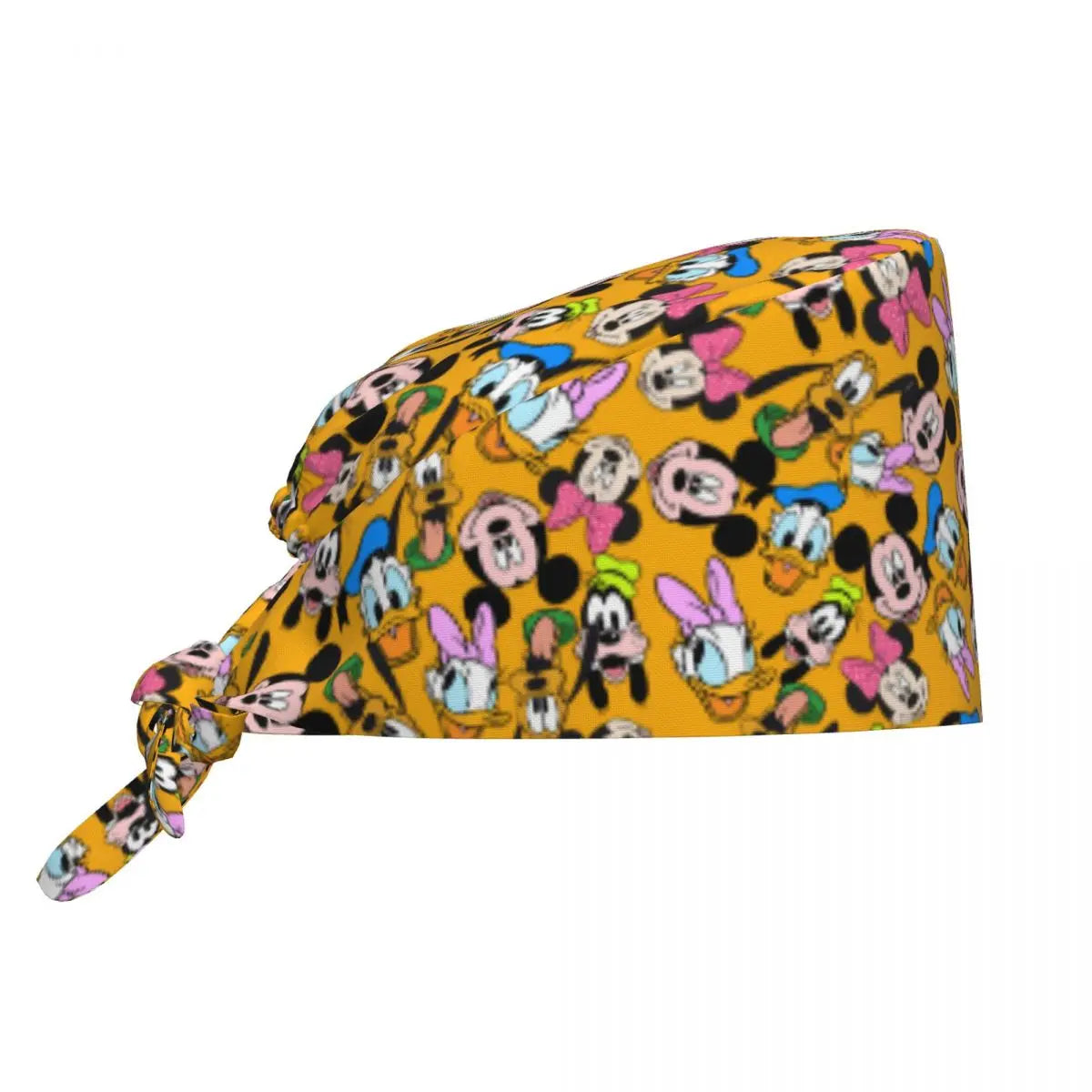 Custom Adjustable Cartoon M-micked Mouse Working Hat Leopard Print Surgical Hat Scrub Nursing Doctor Surgeon Cap for Chef