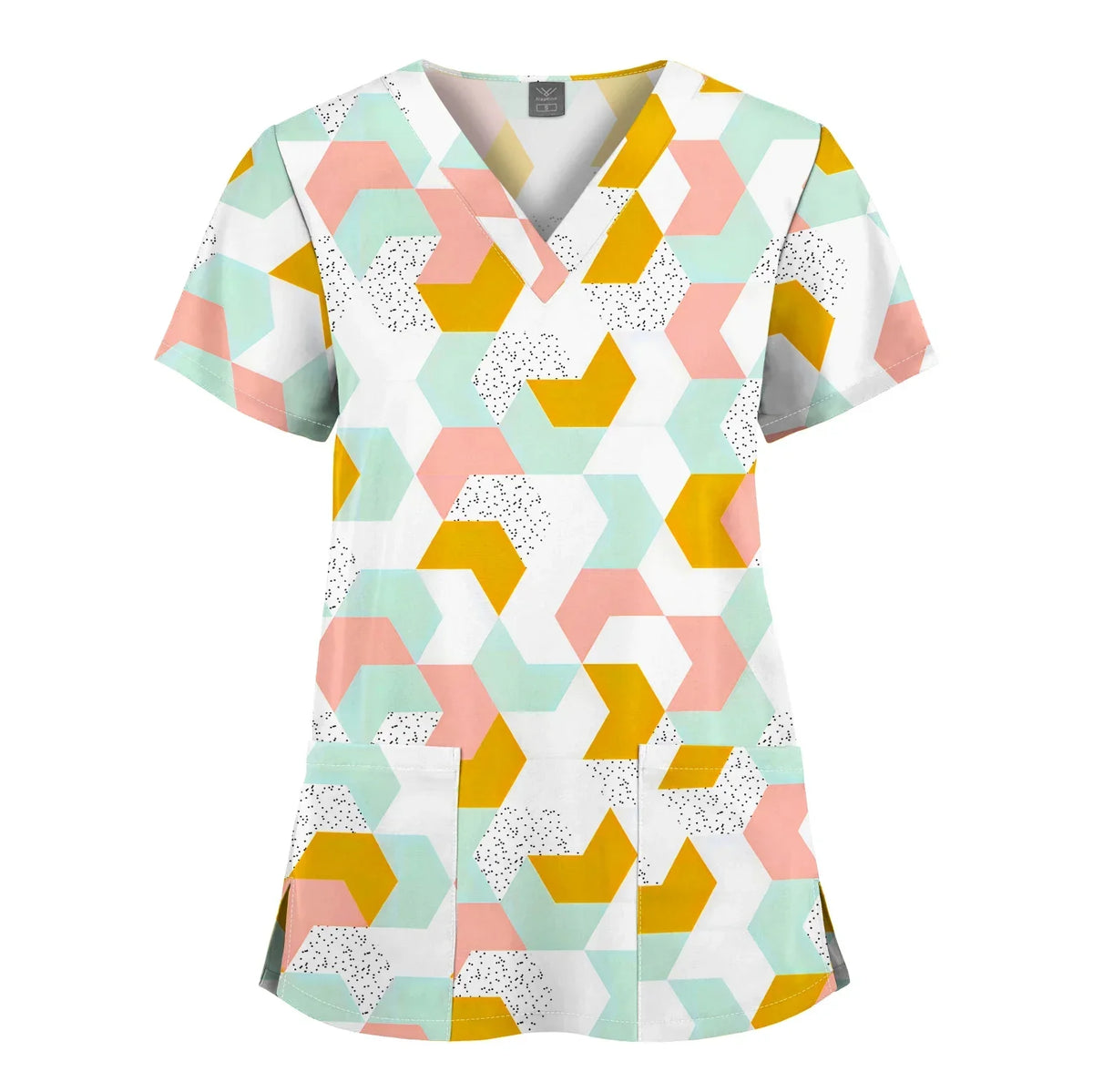 Shirts for Women Dental Clinic Veterinary Uniform Beauty Salon Pet Store Workwear Short Sleeved T-shirt Healthcare Scrubs Female