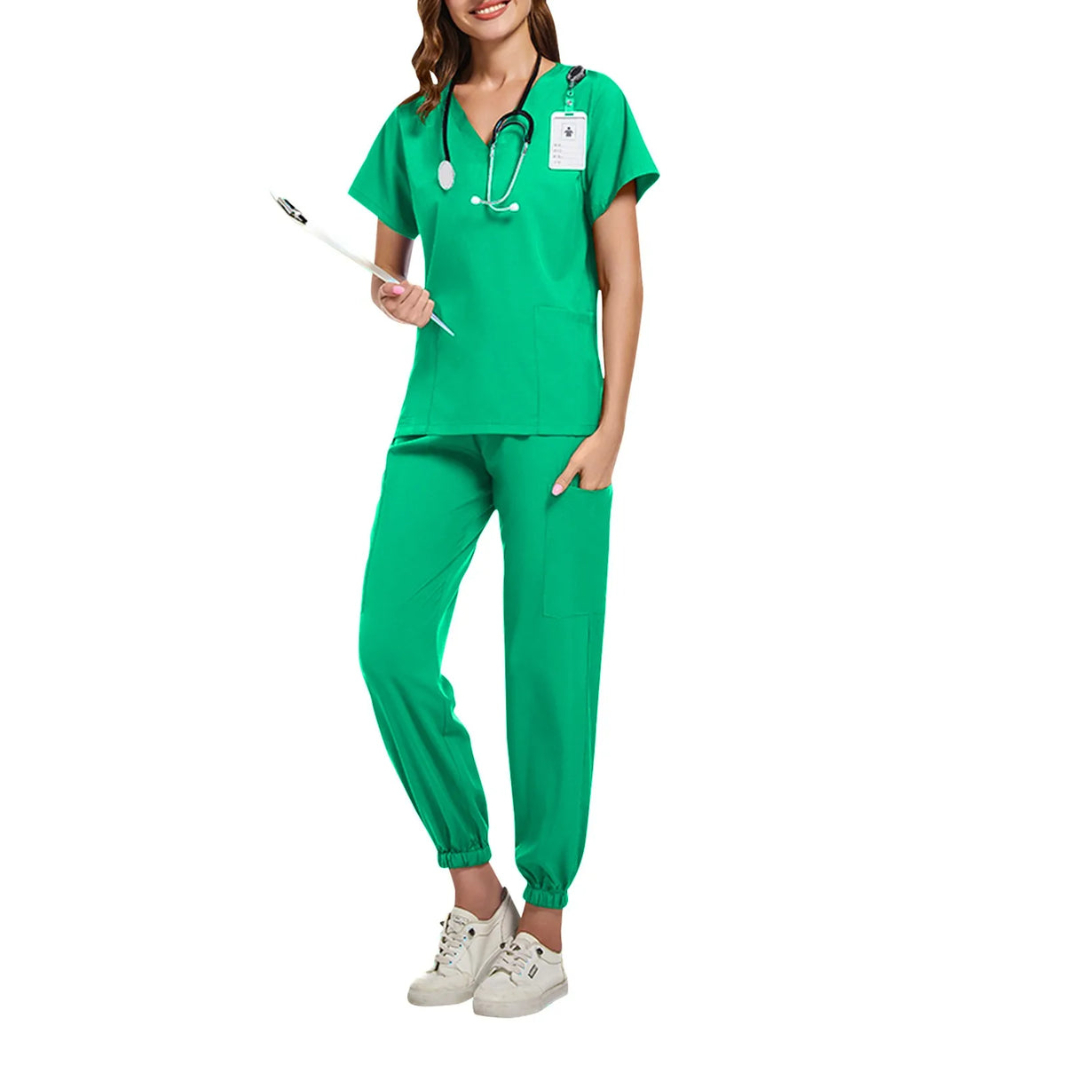 Unisex Doctor Medical Uniforms Men Women Nursing Clothes Beauty Costume Nursing Scrubs Sets Dentist Workwear Clinical Tops Pants