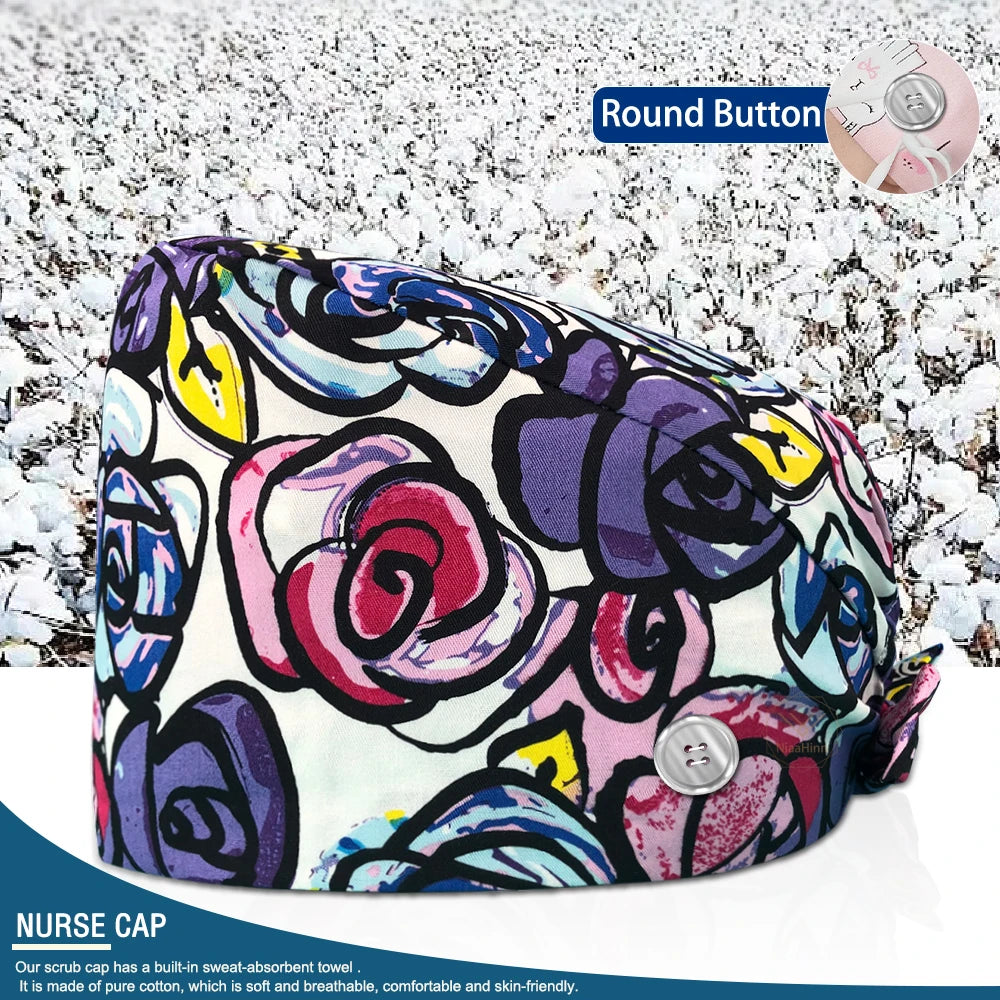 Pet Shop Surgical Cap Health Service Hat Doctor Work Caps Hospital Medical Scrubs Hat Cleaning Clinical Cap Nursing Head Hats