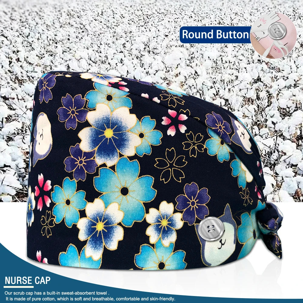 Pet Shop Surgical Cap Health Service Hat Doctor Work Caps Hospital Medical Scrubs Hat Cleaning Clinical Cap Nursing Head Hats