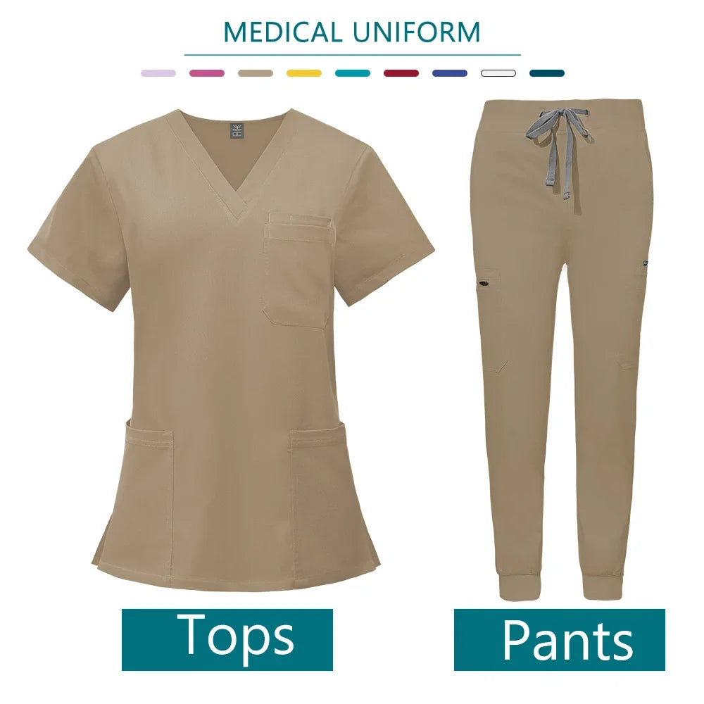 Customized Logo Nurses Uniforms Medical Scrubs High-quality Scrub Beauty Salon SPA Nursing Work Clothes Wholesale Price Workwear