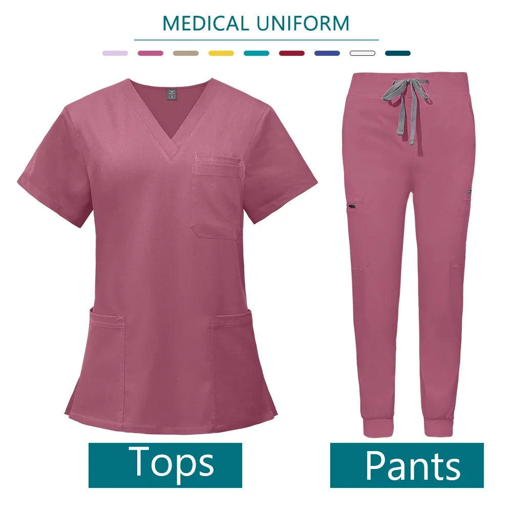 Customized Logo Nurses Uniforms Medical Scrubs High-quality Scrub Beauty Salon SPA Nursing Work Clothes Wholesale Price Workwear