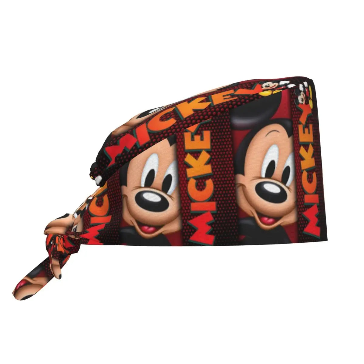 Custom Adjustable Cartoon M-micked Mouse Working Hat Leopard Print Surgical Hat Scrub Nursing Doctor Surgeon Cap for Chef