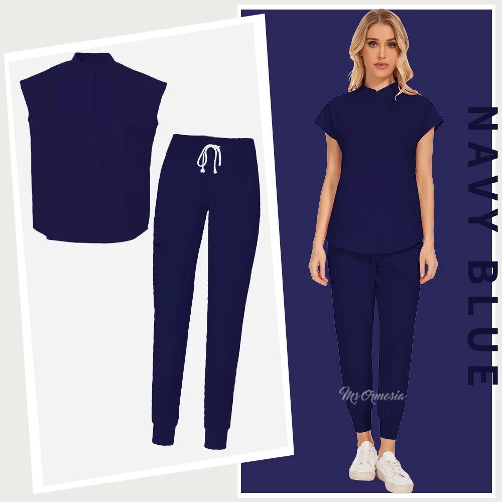 Medical Uniforms Women Scrubs Sets Nurse Nursing Work Clothes Beauty Salon Spa Work Clothes Surgical Suit Lab Hospital Overall