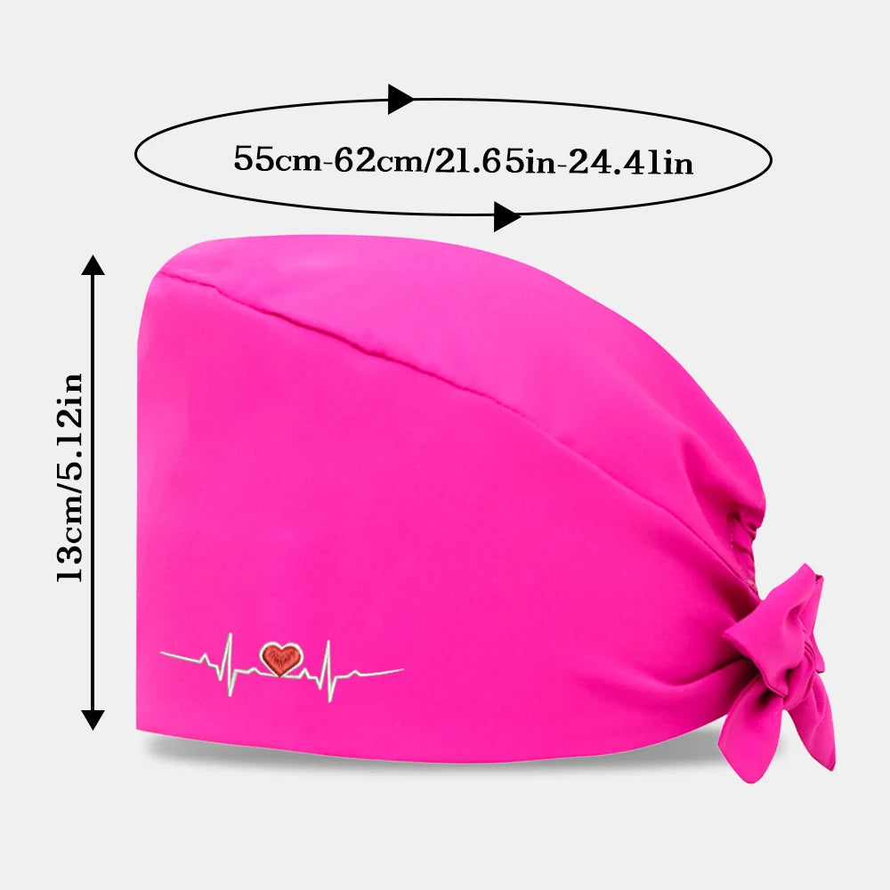 ECG Embroider Working Hats for Man Woman Pet TOOTH Clinic Scrub Caps Quick Dry Breathable Dentist Cap MSG-03