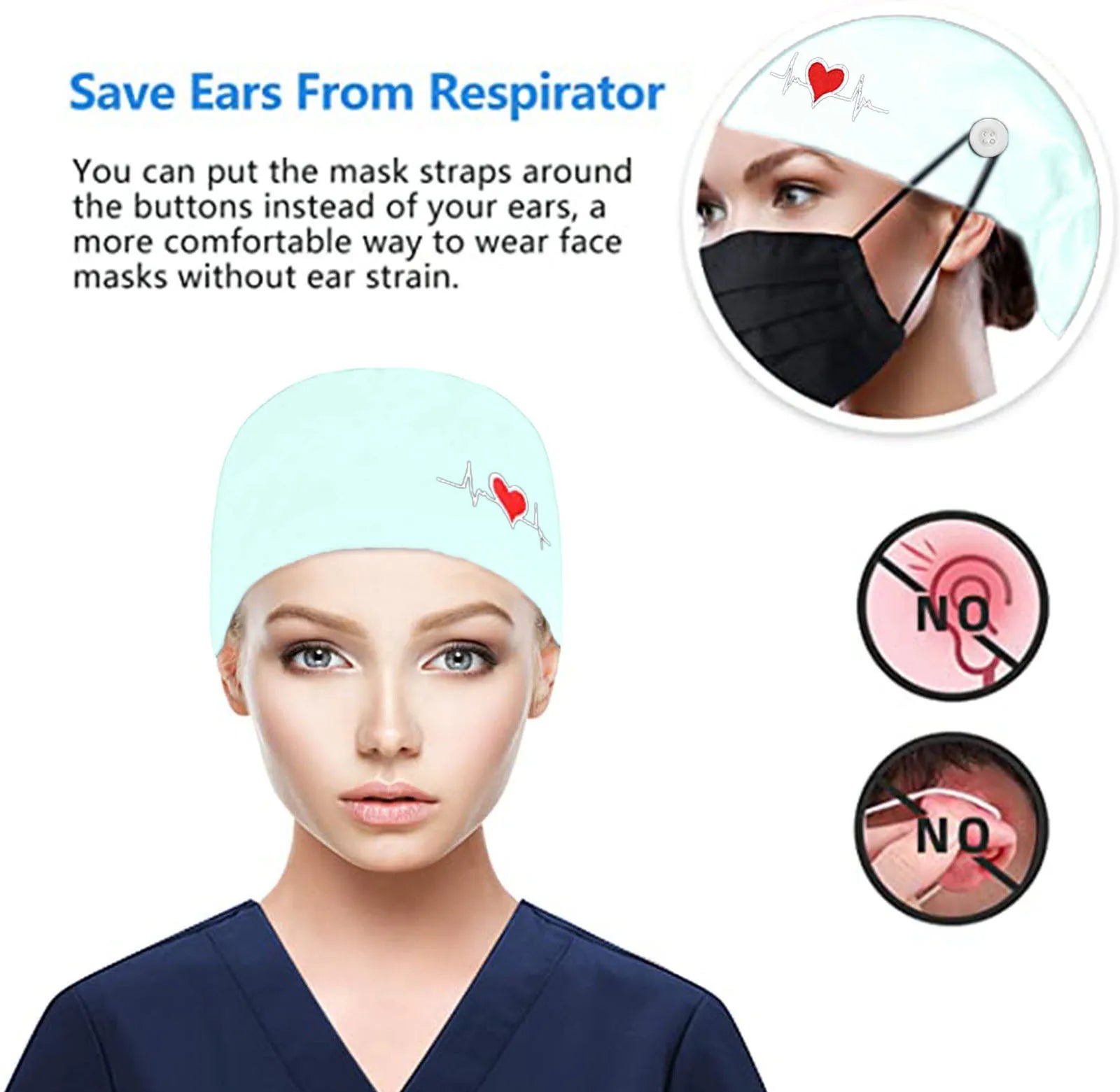 Adjustable Scrub Caps