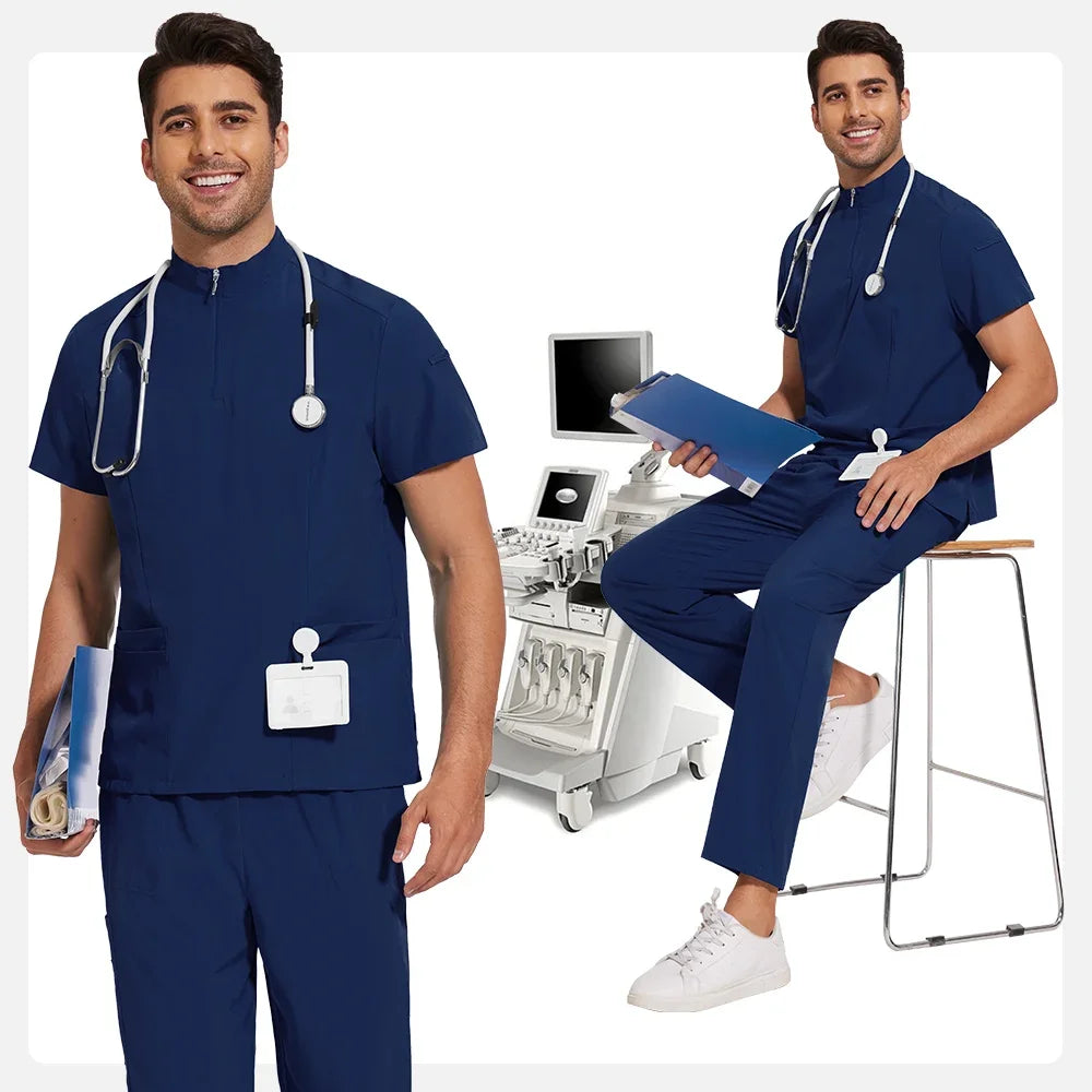 Turtle Neck Scrub Set