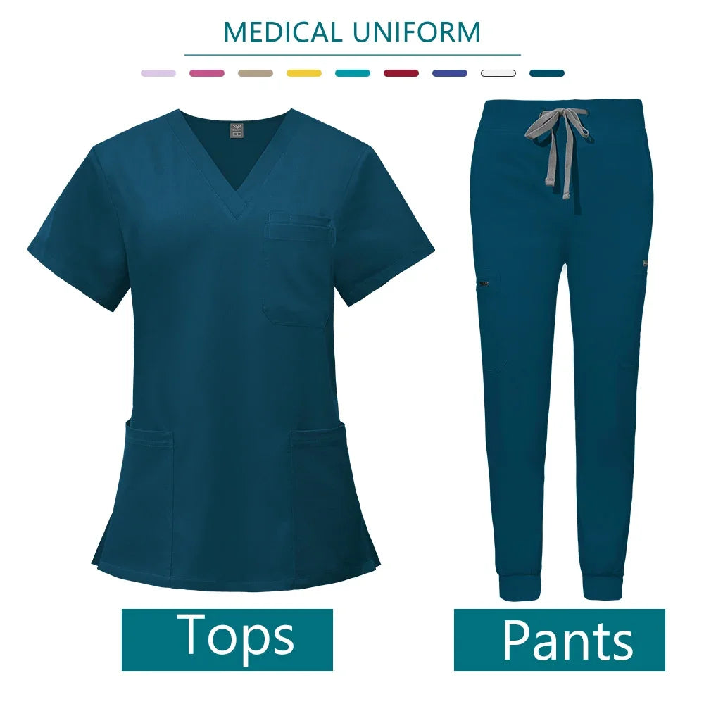 Customized Logo Nurses Uniforms Medical Scrubs High-quality Scrub Beauty Salon SPA Nursing Work Clothes Wholesale Price Workwear