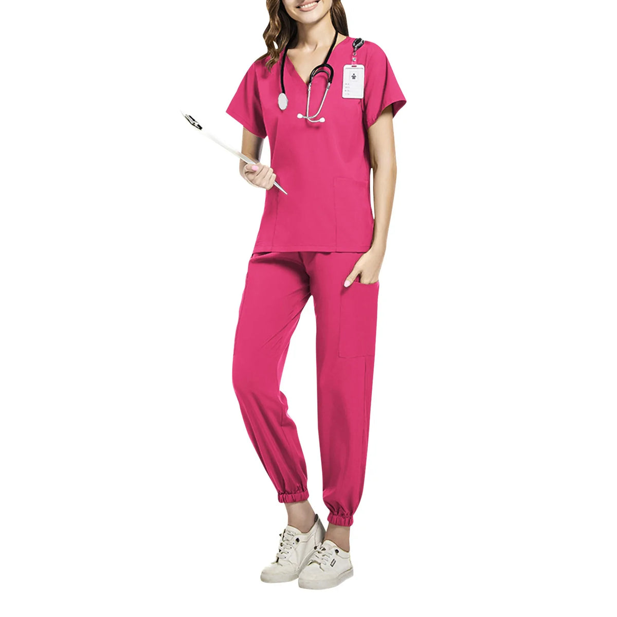 Unisex Doctor Medical Uniforms Men Women Nursing Clothes Beauty Costume Nursing Scrubs Sets Dentist Workwear Clinical Tops Pants