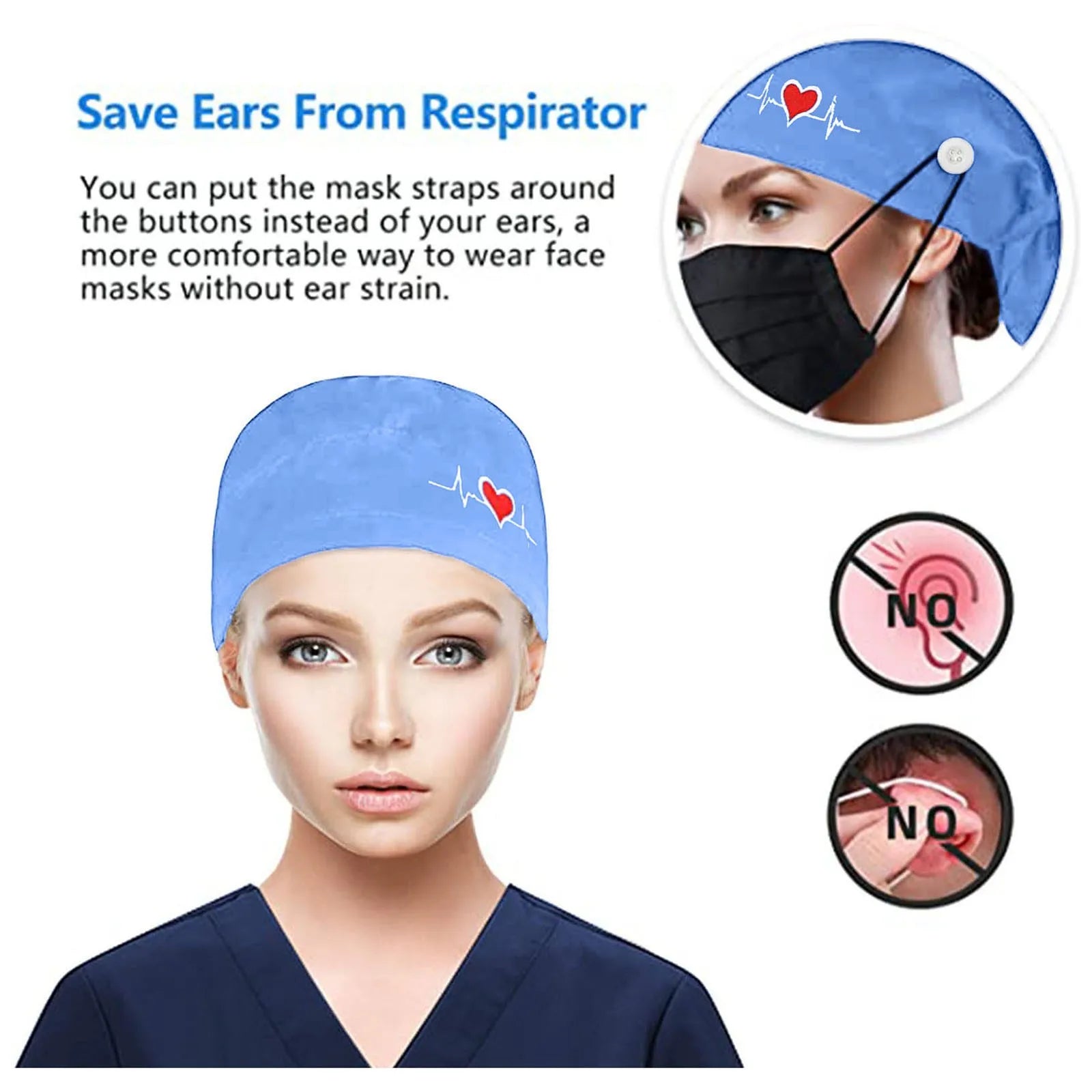 Adjustable Scrub Caps