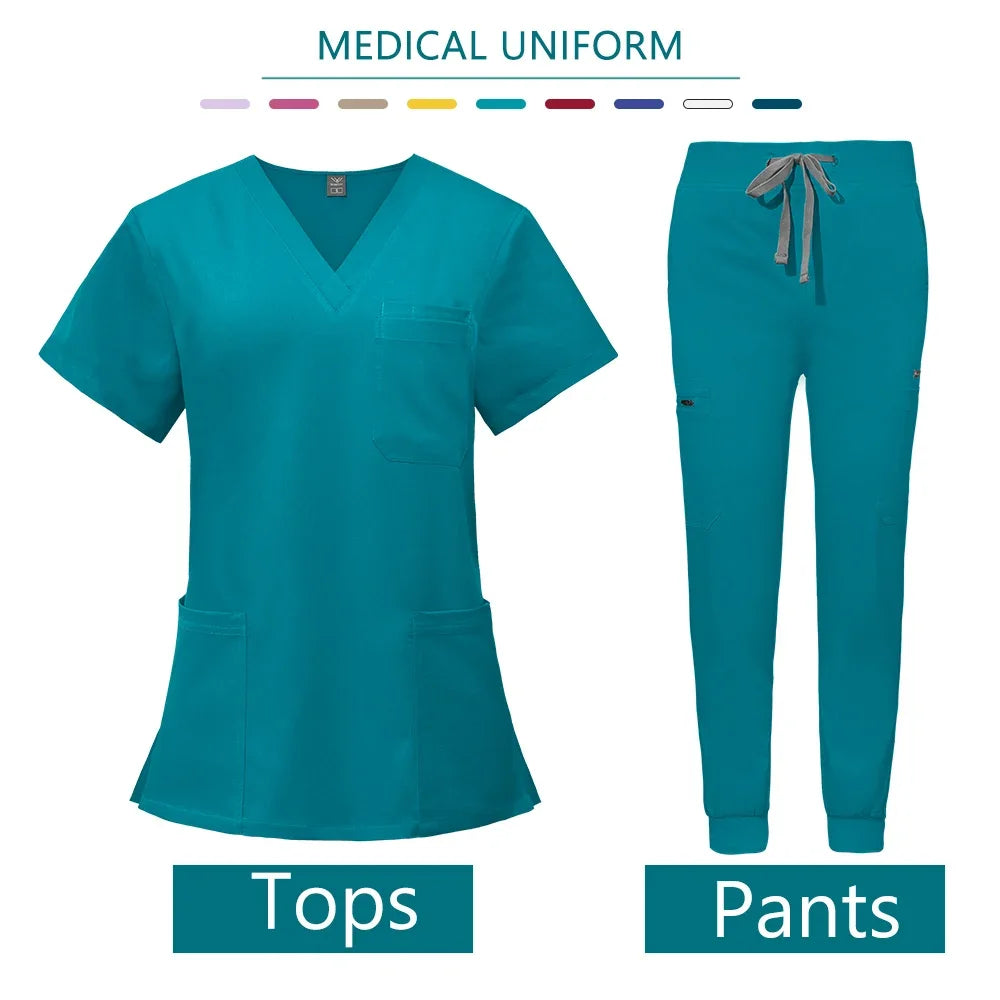 Customized Logo Nurses Uniforms Medical Scrubs High-quality Scrub Beauty Salon SPA Nursing Work Clothes Wholesale Price Workwear