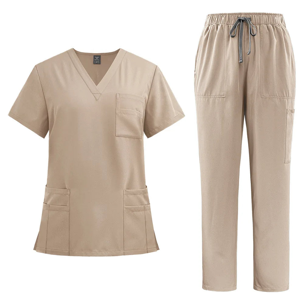 Unisex Medical Uniforms Men Women Nursing Clothes Beauty Costume Nurse Scrubs Sets Doctor Dentist Workwear Clinical Tops Pants