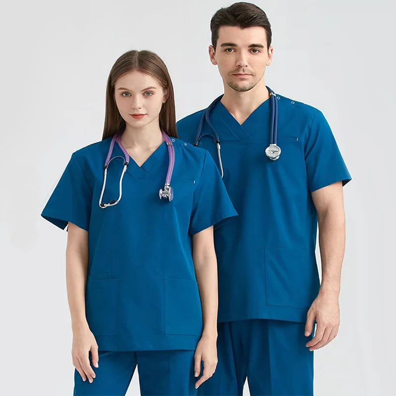 Unisex Medical Uniforms Men Women Nursing Clothes Beauty Costume Nurse Scrubs Sets Doctor Dentist Workwear Clinical Tops Pants