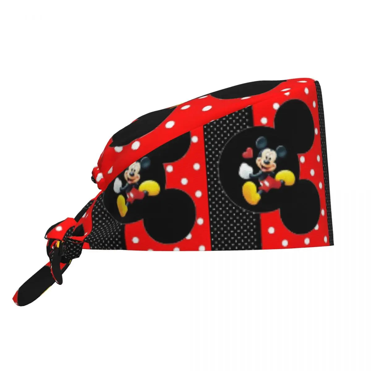 Custom Adjustable Cartoon M-micked Mouse Working Hat Leopard Print Surgical Hat Scrub Nursing Doctor Surgeon Cap for Chef
