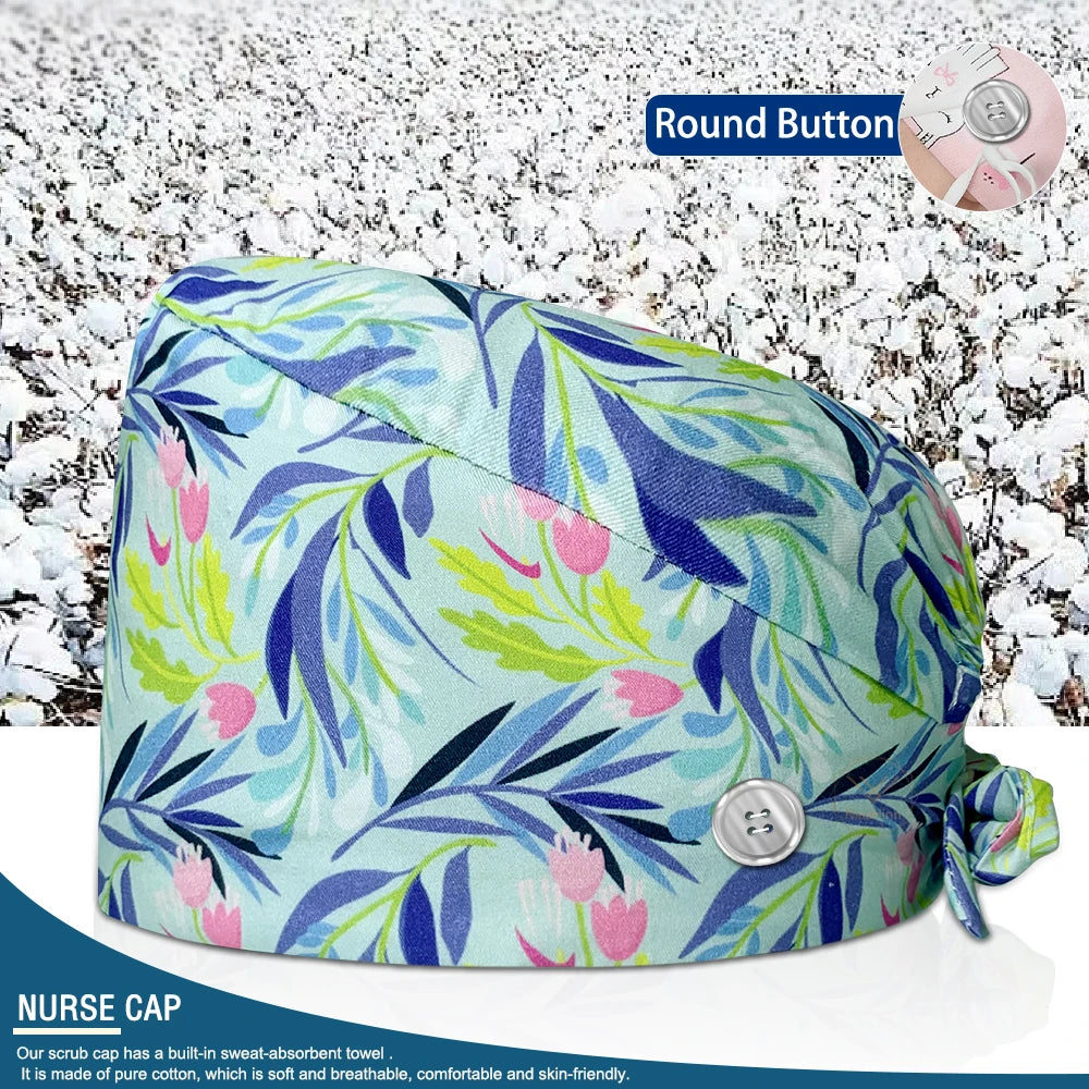 Pet Shop Surgical Cap Health Service Hat Doctor Work Caps Hospital Medical Scrubs Hat Cleaning Clinical Cap Nursing Head Hats
