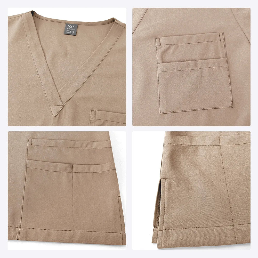 Unisex Medical Uniforms Men Women Nursing Clothes Beauty Costume Nurse Scrubs Sets Doctor Dentist Workwear Clinical Tops Pants