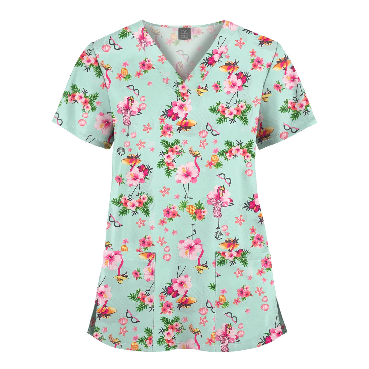 Shirts for Women Dental Clinic Veterinary Uniform Beauty Salon Pet Store Workwear Short Sleeved T-shirt Healthcare Scrubs Female