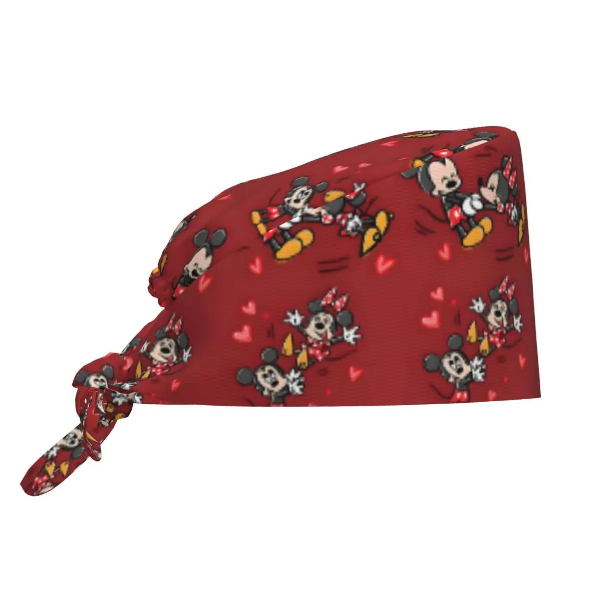 Custom Adjustable Cartoon M-micked Mouse Working Hat Leopard Print Surgical Hat Scrub Nursing Doctor Surgeon Cap for Chef